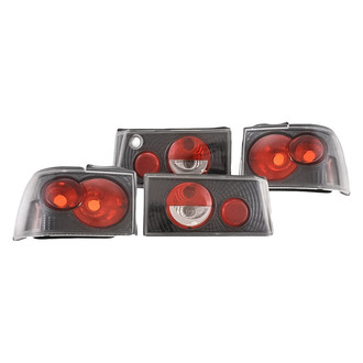 Replacement - Driver and Passenger Side Inner and Outer Carbon Fiber Euro Tail Lights