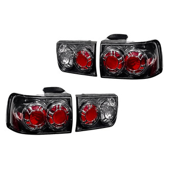 Replacement - Driver and Passenger Side Black/Red Euro Tail Lights