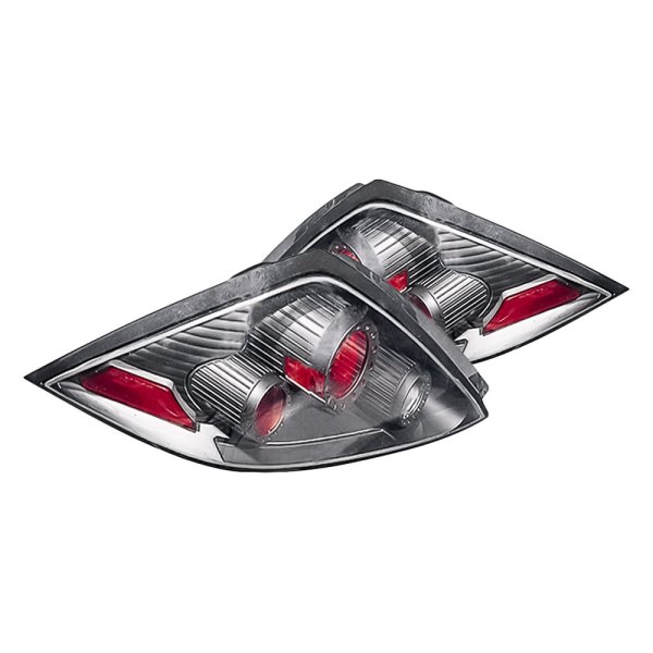 Replacement - Gunmetal/Red Euro Tail Lights, Honda Accord