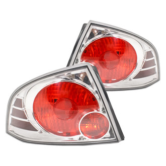 Replacement - Driver and Passenger Side Chrome/Red Euro Tail Lights
