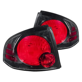Replacement - Driver and Passenger Side Black/Red Euro Tail Lights