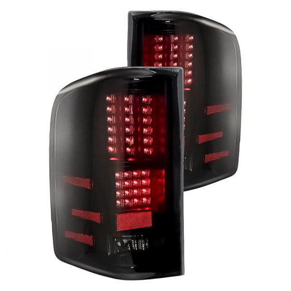 Replacement - Black/Smoke LED Tail Lights, Chevy Silverado