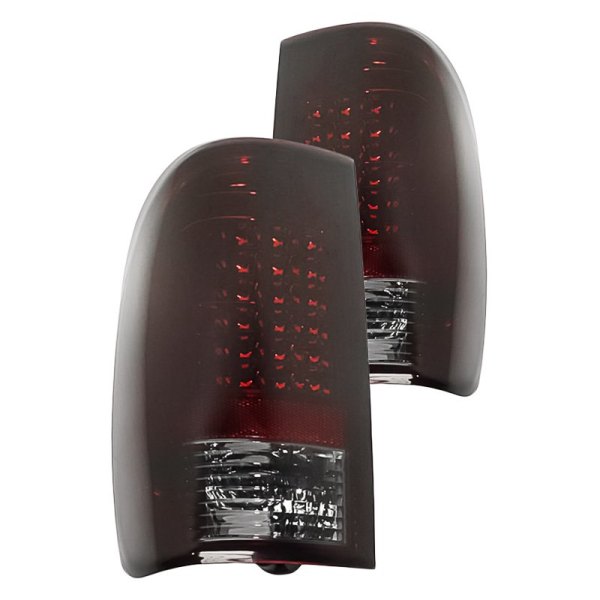 Replacement - Chrome Red/Smoke LED Tail Lights, Ford F-350