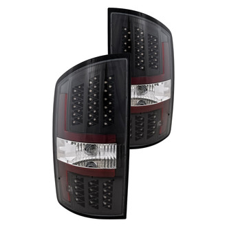 Replacement - Driver and Passenger Side Black/Red LED Tail Lights
