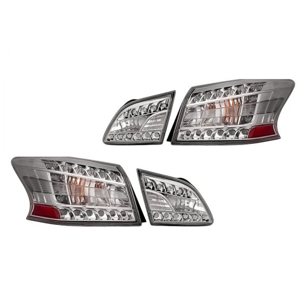 Replacement - Inner and Outer Chrome LED Tail Lights