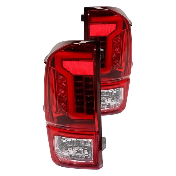Replacement - Chrome/Red Fiber Optic LED Tail Lights