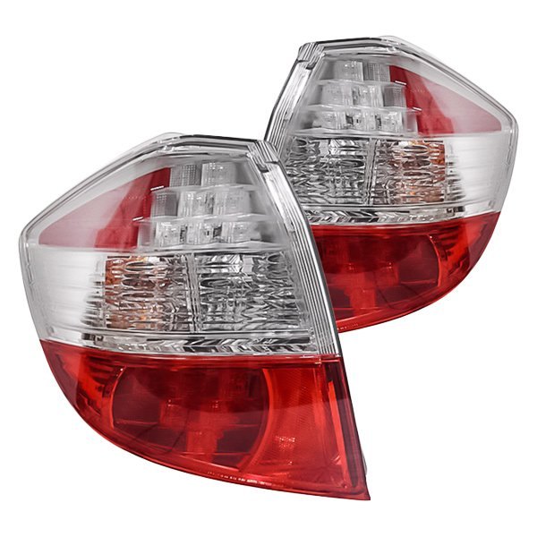 Replacement - Chrome/Red LED Tail Lights