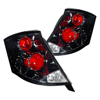 Replacement - Driver and Passenger Side Black/Red Euro Tail Lights