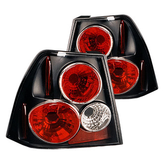 Replacement - Driver and Passenger Side Black/Red Tail Lights