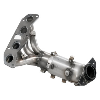 Replacement - Aluminized Steel Front Exhaust Manifold with Integrated Catalytic Converter