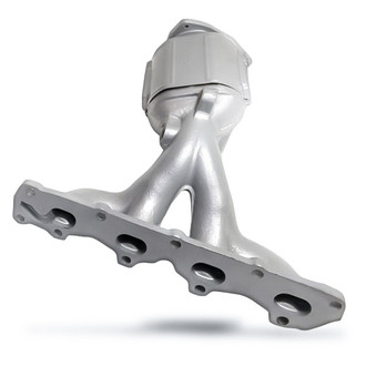 Replacement - Cast Iron Front Exhaust Manifold with Integrated Catalytic Converter