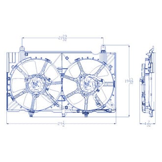 Replacement - Radiator Cooling Dual Fan Assembly