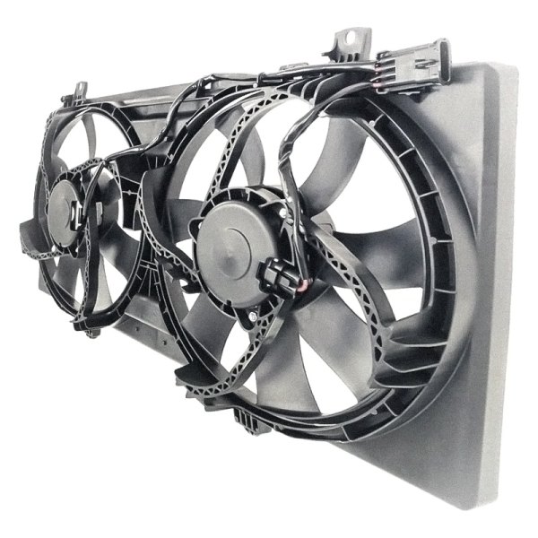 Replacement - Radiator Cooling Fan Shroud Assembly 1st Design, with Rectangular Male Connector