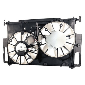 Replacement - Radiator Cooling Dual Fan Assembly with Motor, Blade, Shroud, Module