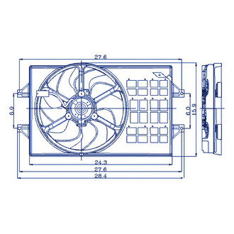 Replacement ID0019AA0757R00 - Radiator Cooling Single Fan Assembly