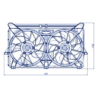 Replacement - Radiator Cooling Dual Fan Assembly