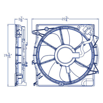 Replacement - Radiator Cooling Fan Assembly with Resistor