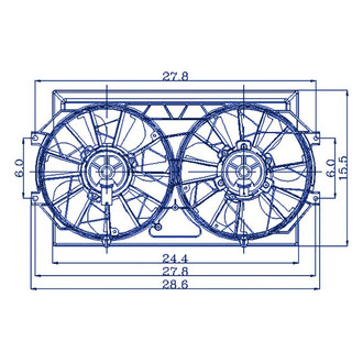 Replacement - Radiator Cooling Dual Fan Shroud Assembly
