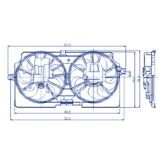 Replacement - Radiator Cooling Dual Fan Shroud Assembly
