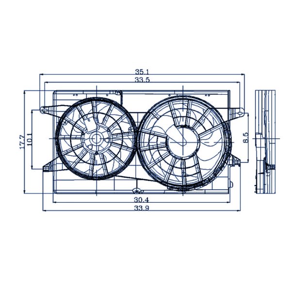 Replacement - Radiator Cooling Fan Shroud Assembly