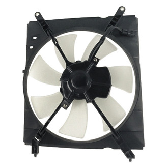 Replacement - Passenger Side A/C Condenser Fan Assembly with Motor, Blade, Shroud