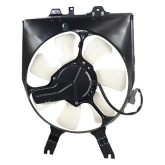 Replacement - Passenger Side A/C Condenser Fan Assembly with Motor, Blade, Shroud