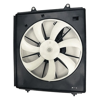 Replacement - Passenger Side A/C Condenser Fan Assembly with Motor, Blade, Shroud