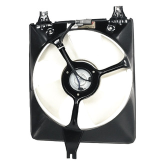 Replacement - Driver Side A/C Condenser Fan Assembly with Motor, Blade, Shroud