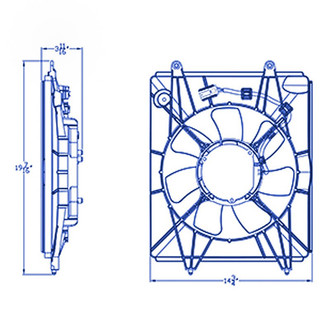 Replacement - Passenger Side A/C Condenser Fan Assembly