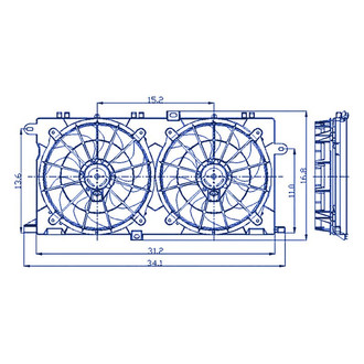 Replacement - Radiator Dual Fan Shroud Set