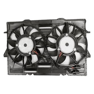 Replacement - Radiator And Condenser Fan Assembly with Two Fans Side By Side