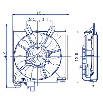 Replacement - Right Side A/C Condenser Fan Assembly