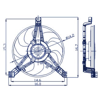 Replacement - Left Side Radiator Cooling Fan Assembly