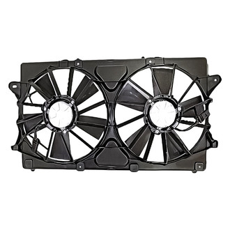 Replacement - Radiator And Condenser Fan Assembly with Two Fans Side By Side