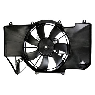 Replacement - Radiator And Condenser Fan Assembly with One Big Fan with Motor, Blade And Shroud