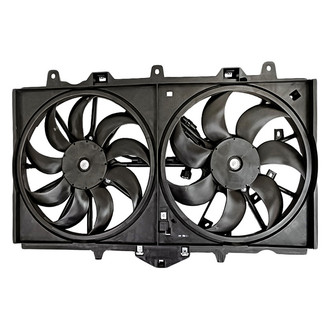 Replacement - Radiator And Condenser Fan Assembly with Two Fans Side By Side