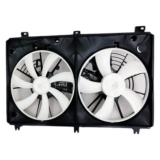 Replacement - Dual Radiator And Condenser Fan Assembly with Motor, Blade, Shroud, Fan Control Module