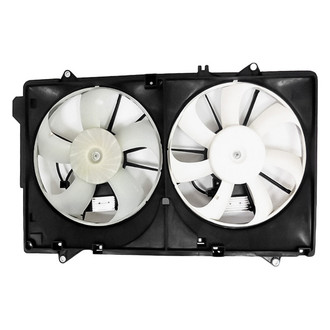 Replacement - Radiator And Condenser Fan Assembly with Two Fans Side By Side