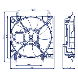 Replacement - Radiator Cooling Fan Assembly with Motor, Blade And Shroud