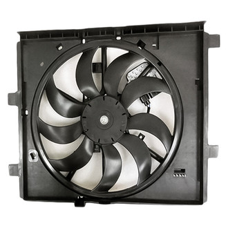 Replacement - Dual Radiator And Condenser Fan Assembly with Motor, Blade, Shroud, Control Module