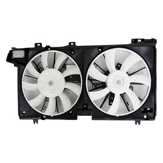 Replacement - Dual Radiator And Condenser Fan Assembly with Motor, Blade, Shroud, Control Unit
