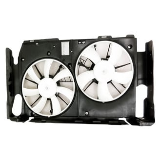 Replacement - Radiator And Condenser Fan Assembly with Two Fans Side By Side