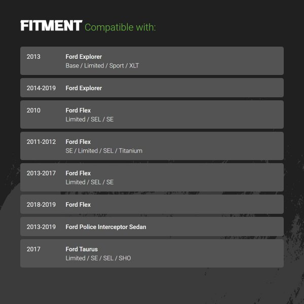 Replacement - Rear Fuel PumpFitment Information