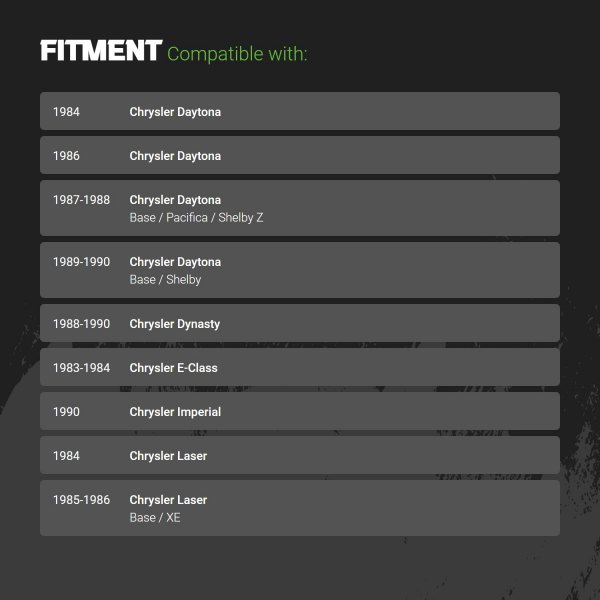 Replacement - Fuel PumpFitment Information