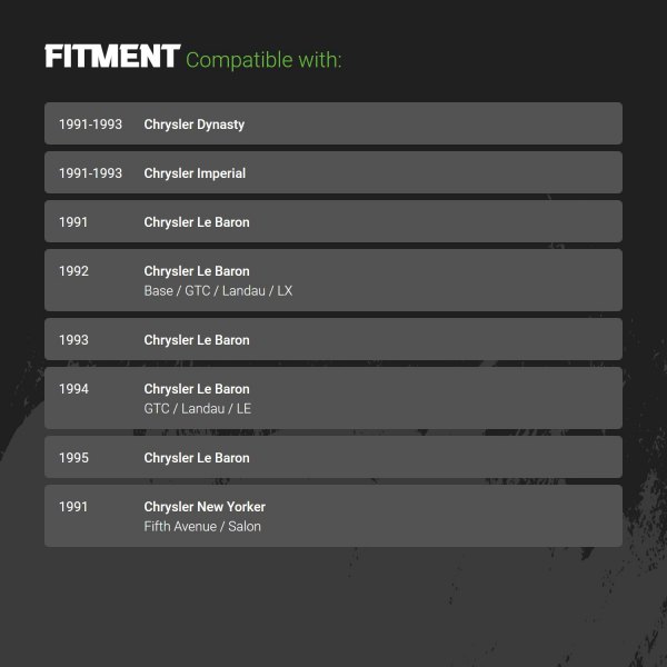 Replacement - Fuel TankFitment Information