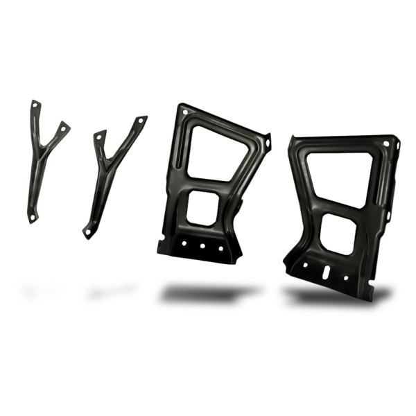 Replacement - Rear Driver and Passenger Side Inner and Outer Bumper Bracket Kit