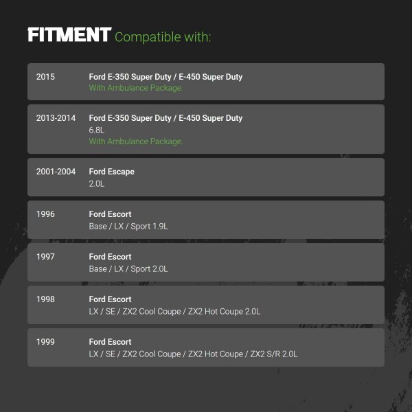 Replacement - Oxygen Sensor Fitment Information