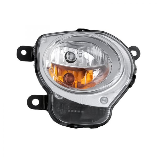 Replacement - Passenger Side Chrome/Amber/Clear Turn Signal/Parking Light with Fog Light