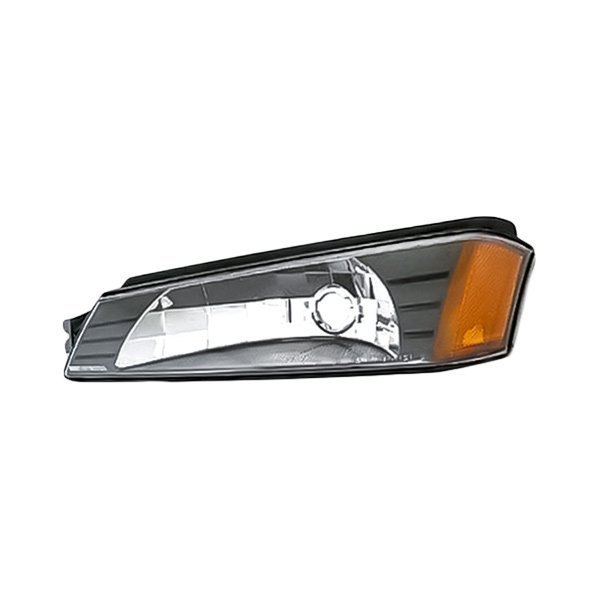 Replacement - Driver Side Black/Amber/Clear Turn Signal/Parking Light