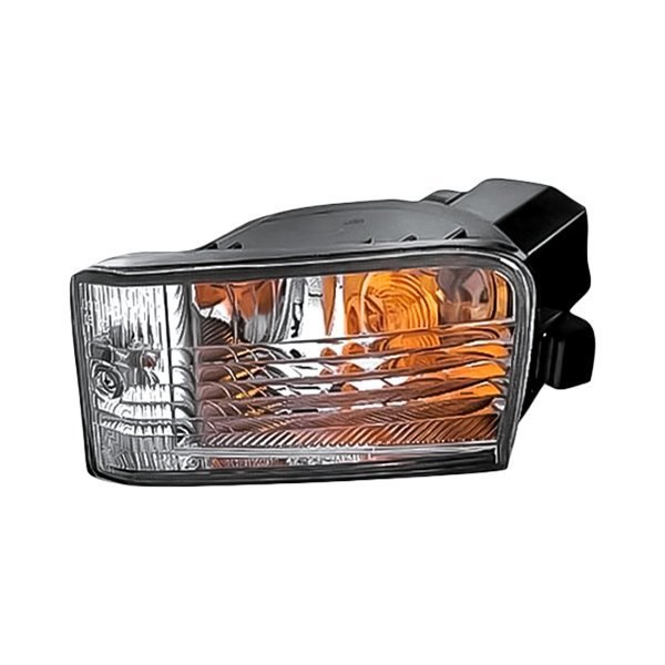 Replacement - Driver Side Chrome Turn Signal/Parking Light with Fog Light